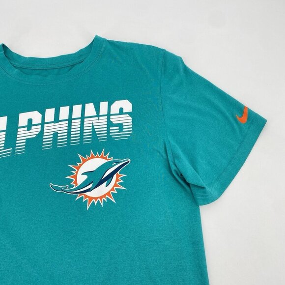MIAMI DOLPHINS TEAM ISSUED ON FIELD AQUA DRI-FIT SHIRT SIZE LARGE - Picture 10 of 10